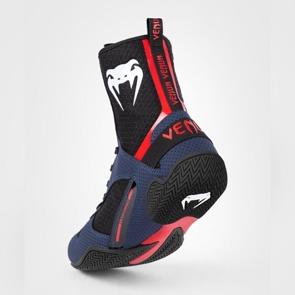 Venum Elite Boxing Shoes - Black/Blue/Red - Size 11.5 - Picture 2 of 14